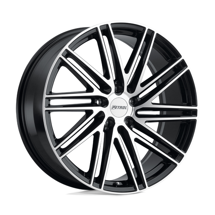 Petrol | P1C | Gloss Black W/ Machined Face | 18X8 | 5X114.3 | 40mm/6.07" | 1880P1C405114F76