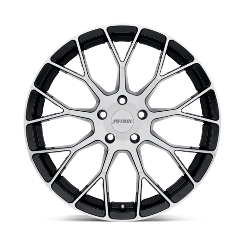 Petrol | P2B | Gloss Black W/ Machined Face | 18X8 | 5X114.3 | 40mm/6.07" | 1880P2B405114F76
