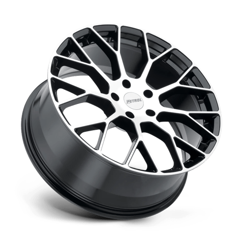 Petrol | P2B | Gloss Black W/ Machined Face | 17X8 | 5X108 | 40mm/6.07" | 1780P2B405108F72