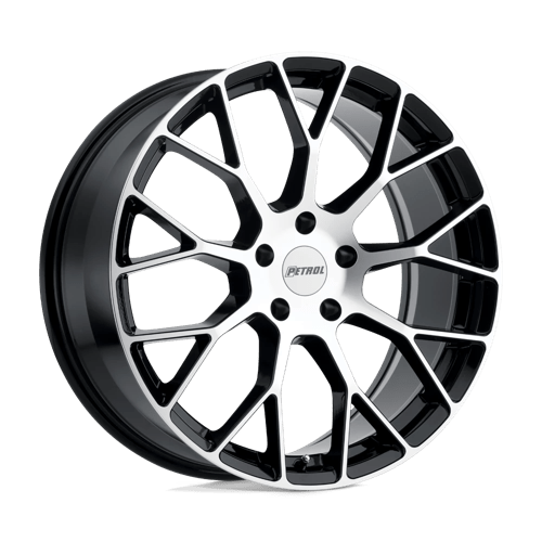Petrol | P2B | Gloss Black W/ Machined Face | 17X8 | 5X114.3 | 40mm/6.07" | 1780P2B405114F76