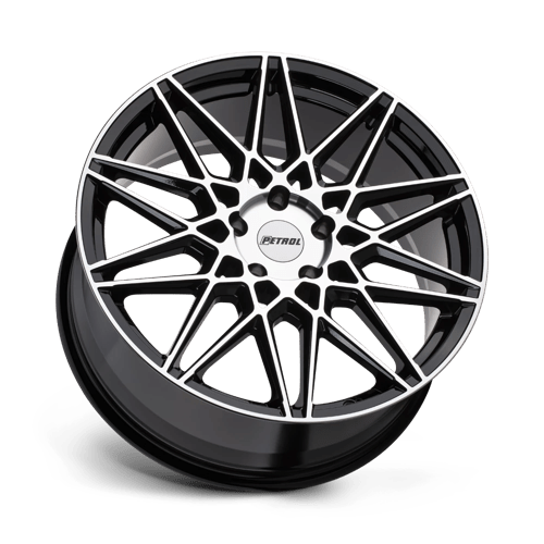 Petrol | P3C | Gloss Black W/ Machined Face | 20X8.5 | 5X108 | 40mm/6.32" | 2085P3C405108F72