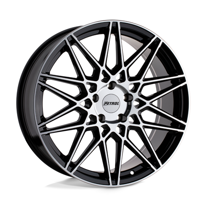 Petrol | P3C | Gloss Black W/ Machined Face | 18X8 | 5X108 | 40mm/6.07" | 1880P3C405108F72