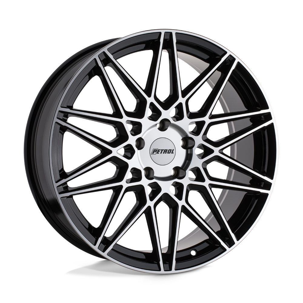 Petrol | P3C | Gloss Black W/ Machined Face | 18X8 | 5X114.3 | 40mm/6.07" | 1880P3C405114F76