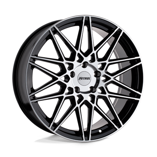 Petrol | P3C | Gloss Black W/ Machined Face | 18X8 | 5X114.3 | 40mm/6.07" | 1880P3C405114F76