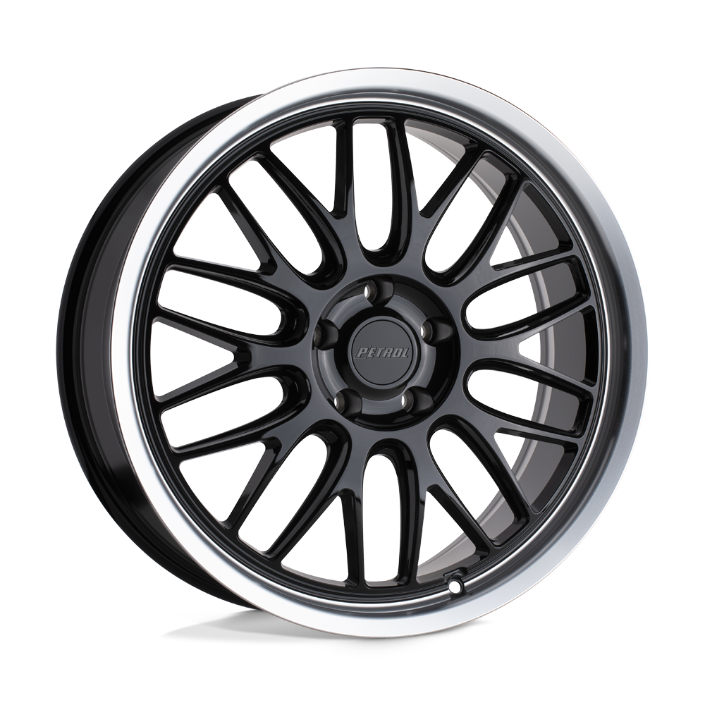 Petrol | P4C | Gloss Black W/ Machined Cut Lip | 17X8 | 5X108 | 40mm/6.07" | 1780P4C405108B72