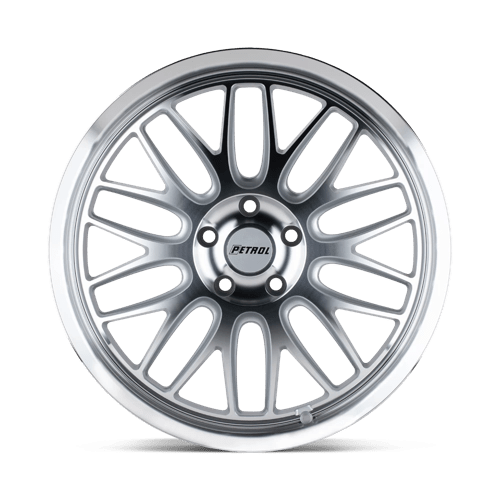 Petrol | P4C | Silver W/ Machined Face & Lip | 20X8.5 | 5X108 | 40mm/6.32" | 2085P4C405108S72