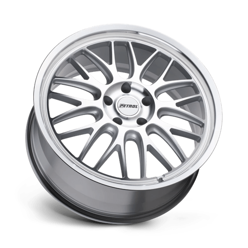 Petrol | P4C | Silver W/ Machined Face & Lip | 17X8 | 5X108 | 40mm/6.07" | 1780P4C405108S72