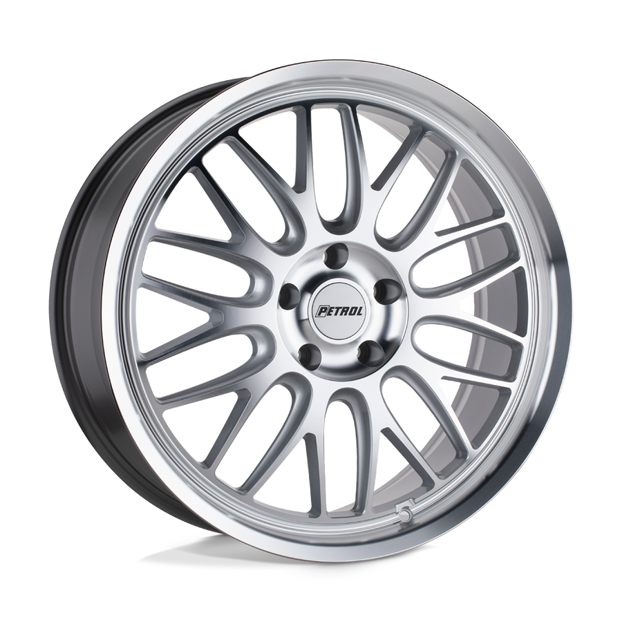 Petrol | P4C | Silver W/ Machined Face & Lip | 17X8 | 5X108 | 40mm/6.07" | 1780P4C405108S72