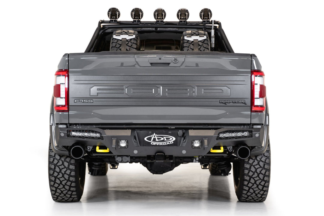 Addictive Desert Designs HoneyBadger Rear Bumper - 2021-2026 Ford F-150 Raptor / Raptor R