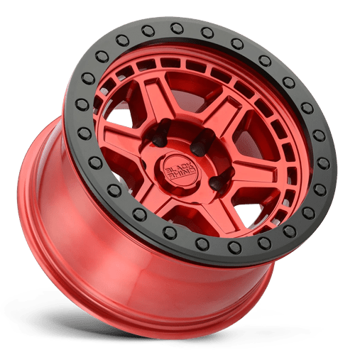 Black Rhino Hard Alloys | RENO | Candy Red W/ Black Ring & Bolts | 17X9 | 6X139.7 | -12mm/4.53" | 1790REN-26140R12