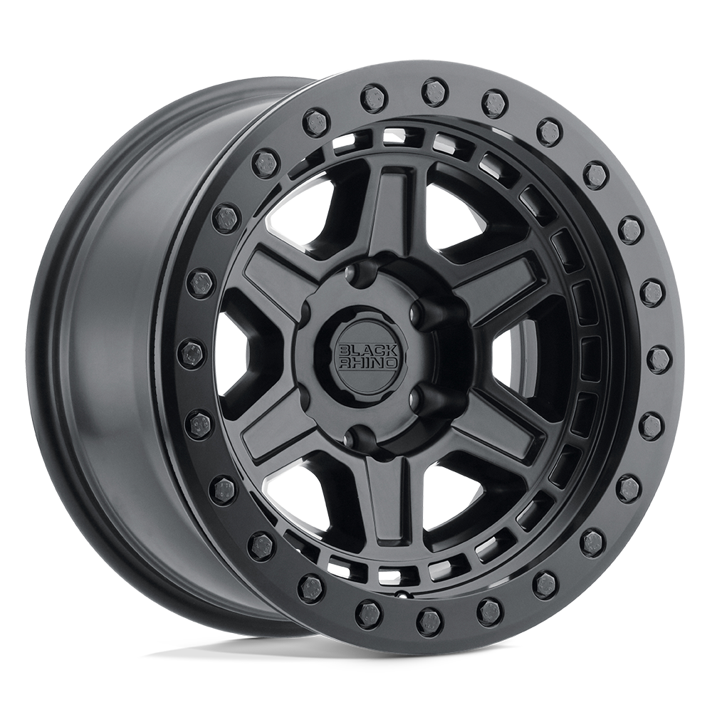 Black Rhino Hard Alloys | RENO | Matte Black W/ Brass Bolts | 17X9 | 6X139.7 | 0mm/5" | 1790REN006140M12
