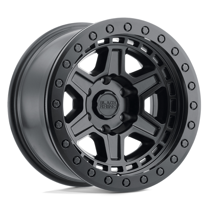 Black Rhino Hard Alloys | RENO | Matte Black W/ Brass Bolts | 17X9 | 6X139.7 | 0mm/5" | 1790REN006140M12