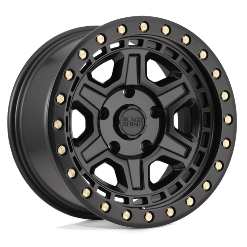 Black Rhino Hard Alloys | RENO | Matte Black W/ Brass Bolts | 17X9 | 6X139.7 | -12mm/4.53" | 1790REN-26140M12