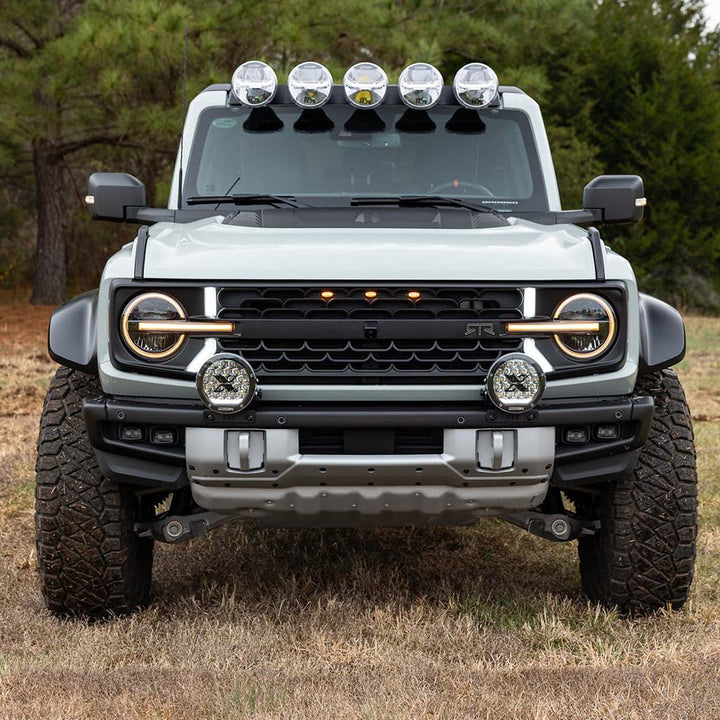 RTR FRONT BUMPER LIGHT MOUNT KIT W/ PROJECT X HP.70 LIGHTS (21+ BRONCO & 22+ BRONCO RAPTOR W/ MODULAR FRONT BUMPER)
