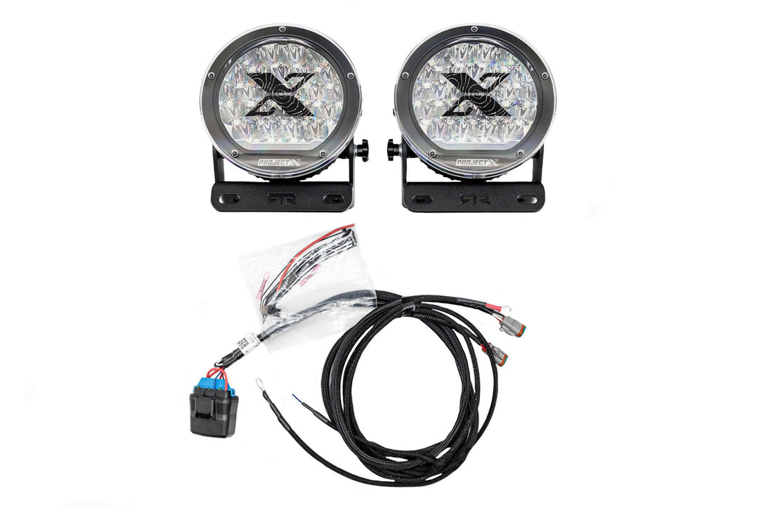 RTR FRONT BUMPER LIGHT MOUNT KIT W/ PROJECT X HP.70 LIGHTS (21+ BRONCO & 22+ BRONCO RAPTOR W/ MODULAR FRONT BUMPER)