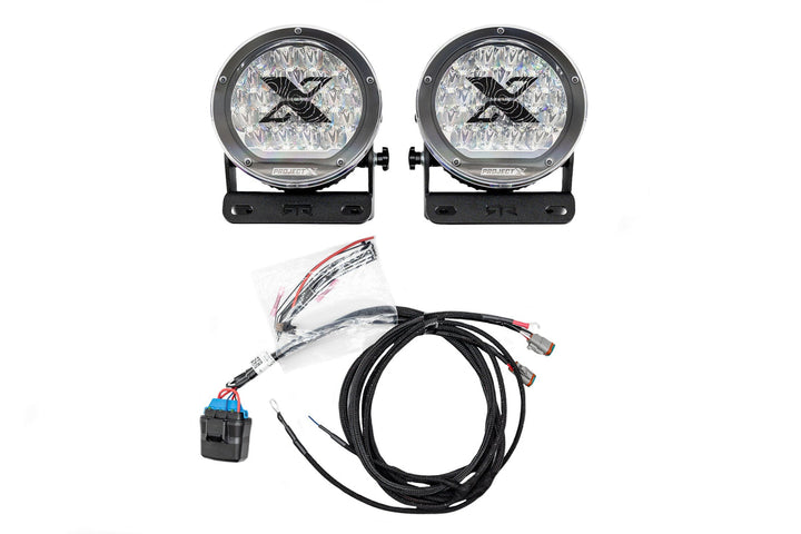 RTR FRONT BUMPER LIGHT MOUNT KIT W/ PROJECT X HP.70 LIGHTS (21+ BRONCO & 22+ BRONCO RAPTOR W/ MODULAR FRONT BUMPER)