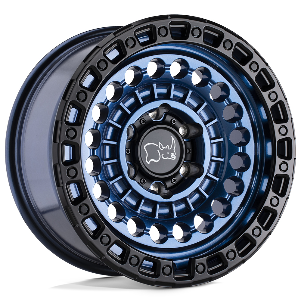 Black Rhino Hard Alloys | SENTINEL | Cobalt Blue W/ Black Ring | 20X9.5 | 6X139.7 | 12mm/5.72" | 2095STN126140U12