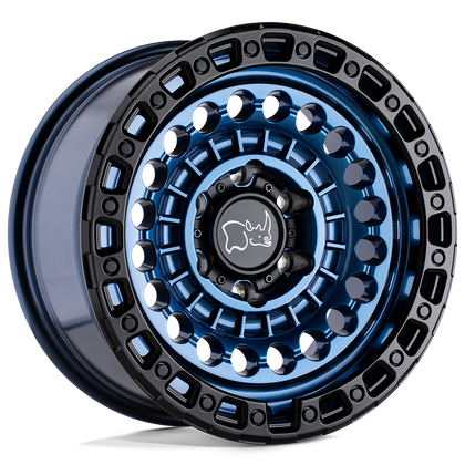 Black Rhino Hard Alloys | SENTINEL | Cobalt Blue W/ Black Ring | 20X9.5 | 6X139.7 | 12mm/5.72" | 2095STN126140U12
