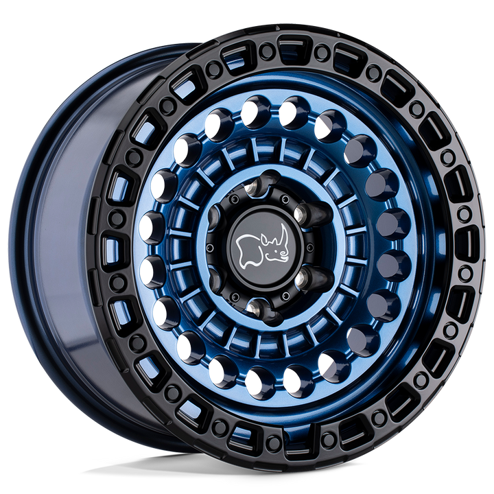 Black Rhino Hard Alloys | SENTINEL | Cobalt Blue W/ Black Ring | 20X9.5 | 6X139.7 | 12mm/5.72" | 2095STN126140U12