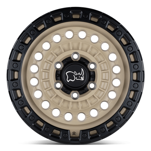 Black Rhino Hard Alloys | SENTINEL | Desert Sand W/ Black Ring | 20X9.5 | 8X170 | -18mm/4.54" | 2095STN-88170D25