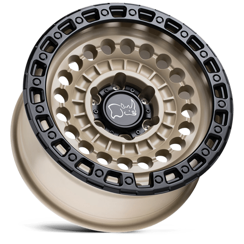 Black Rhino Hard Alloys | SENTINEL | Desert Sand W/ Black Ring | 20X9.5 | 8X170 | -18mm/4.54" | 2095STN-88170D25