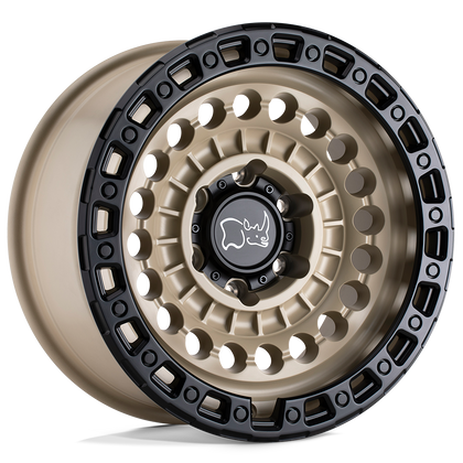 Black Rhino Hard Alloys | SENTINEL | Desert Sand W/ Black Ring | 20X9.5 | 8X170 | -18mm/4.54" | 2095STN-88170D25