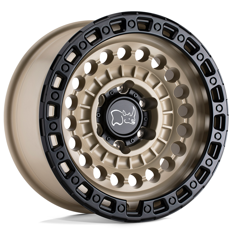 Black Rhino Hard Alloys | SENTINEL | Desert Sand W/ Black Ring | 20X9.5 | 8X170 | -18mm/4.54" | 2095STN-88170D25