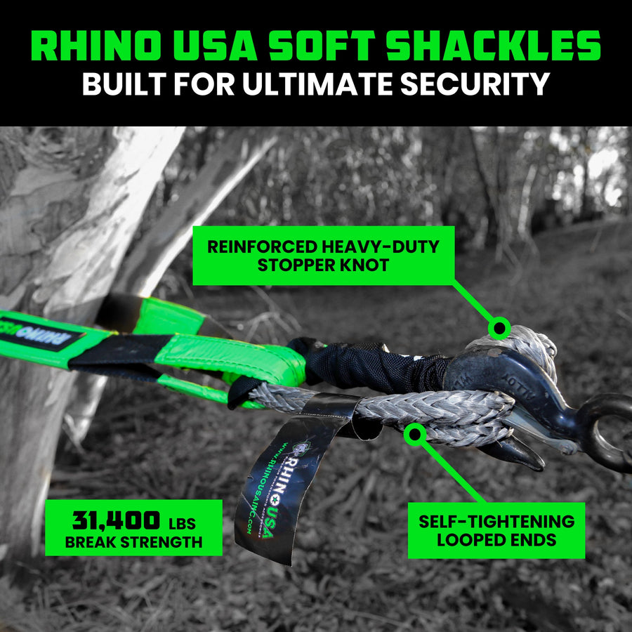 Rhino USA Synthetic Soft Shackle 3/8 in. - 2021-2026 Ford Bronco Sport