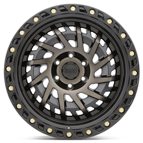Black Rhino Hard Alloys | SHREDDER | Matte Black W/ Machined Dark Tint | 17X9 | 6X139.7 | -12mm/4.53" | 1790SHD-26140M12