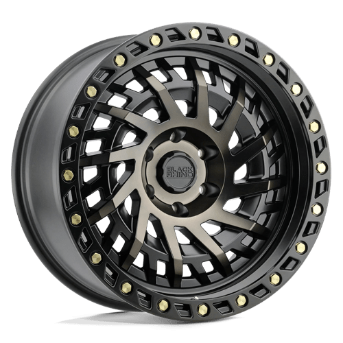 Black Rhino Hard Alloys | SHREDDER | Matte Black W/ Machined Dark Tint | 17X9 | 6X139.7 | -12mm/4.53" | 1790SHD-26140M12