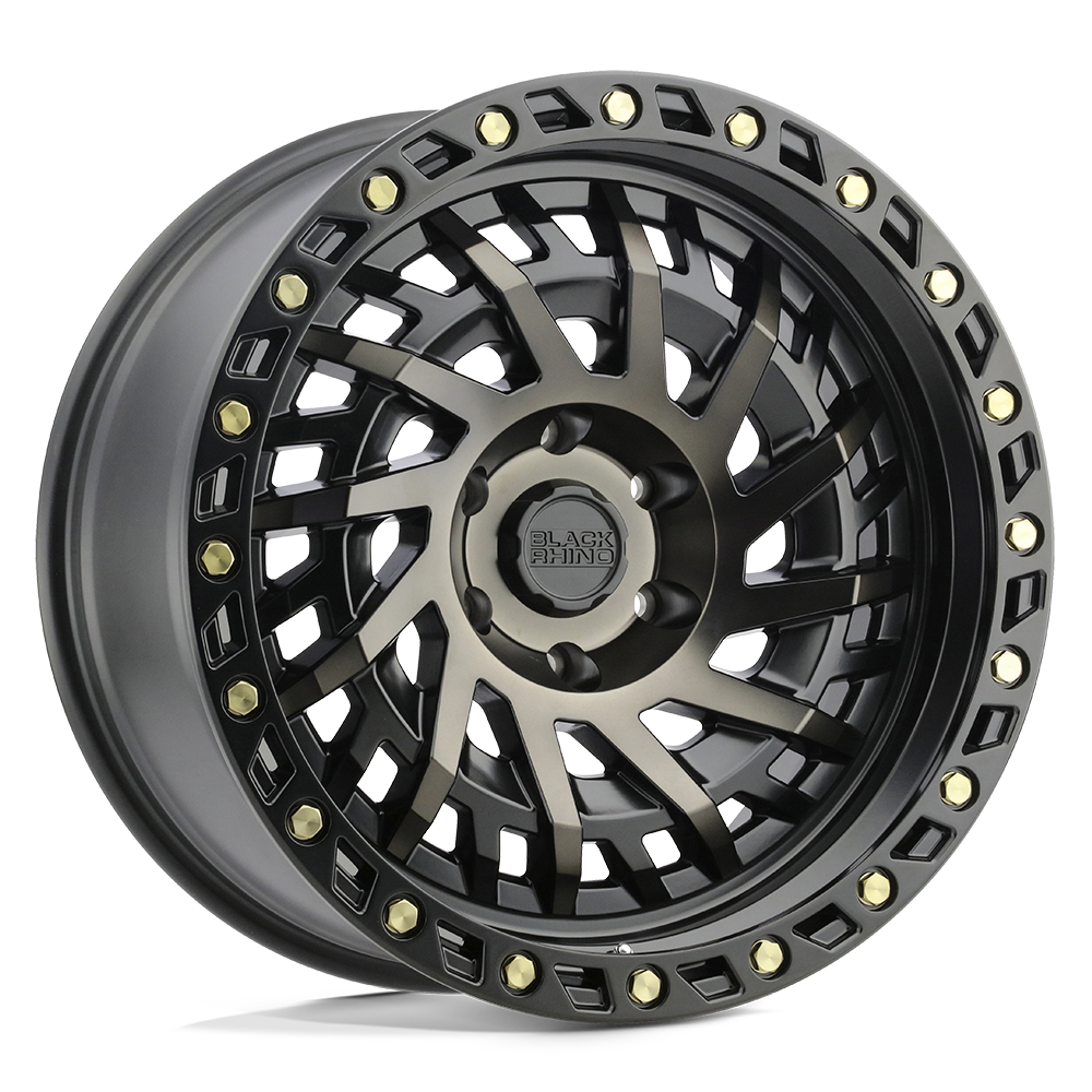 Black Rhino Hard Alloys | SHREDDER | Matte Black W/ Machined Dark Tint | 17X9 | 6X139.7 | -12mm/4.53" | 1790SHD-26140M12