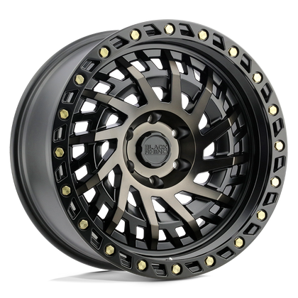 Black Rhino Hard Alloys | SHREDDER | Matte Black W/ Machined Dark Tint | 17X9 | 6X139.7 | -12mm/4.53" | 1790SHD-26140M12