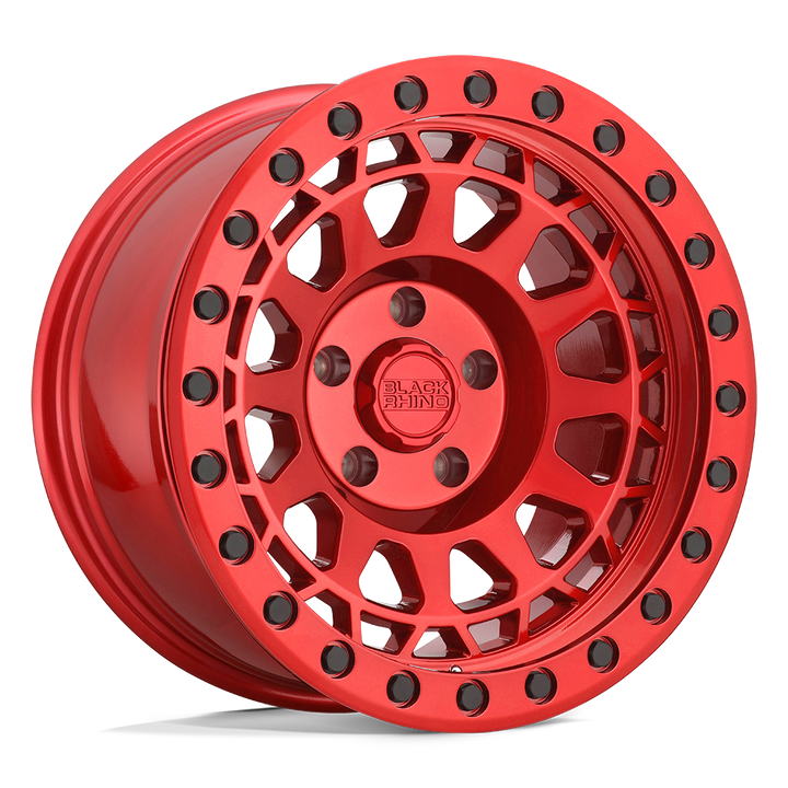 Black Rhino Hard Alloys | PRIMM | Candy Red W/ Black Bolts | 17X9 | 6X139.7 | -12mm/4.53" | 1790PRM-26140R12