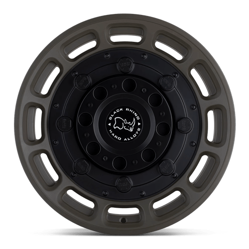 Black Rhino Hard Alloys | WARTHOG | Matte Olive Dab Green With Black Center | 17X8.5 | 6X139.7 | -18mm/4.04" | 1785WHG-86140N12