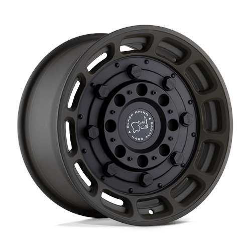 Black Rhino Hard Alloys | WARTHOG | Matte Olive Dab Green With Black Center | 17X8.5 | 6X139.7 | 0mm/4.75" | 1785WHG006140N12
