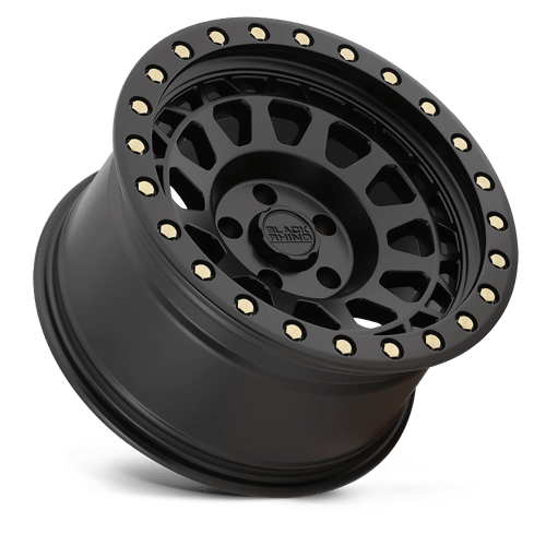 Black Rhino Hard Alloys | PRIMM | Matte Black W/ Brass Bolts | 17X9 | 6X139.7 | 0mm/5" | 1790PRM006140M12