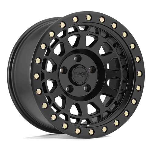Black Rhino Hard Alloys | PRIMM | Matte Black W/ Brass Bolts | 17X9 | 6X139.7 | 0mm/5" | 1790PRM006140M12