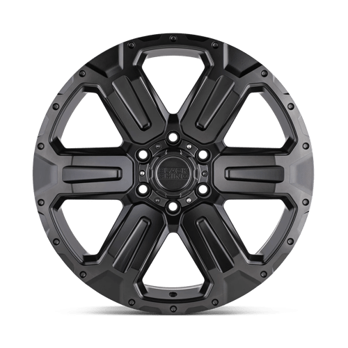 Black Rhino Hard Alloys | WANAKA | Matte Gunmetal W/ Brushed Face & Gunmetal Tint | 17X8.5 | 6X139.7 | 12mm/5.22" | 1785WKA126140G12