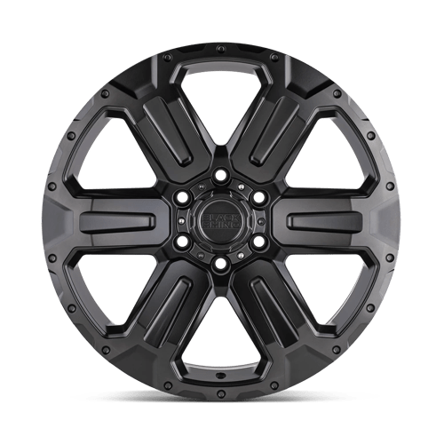 Black Rhino Hard Alloys | WANAKA | Matte Gunmetal W/ Brushed Face & Gunmetal Tint | 20X9 | 6X139.7 | 12mm/5.47" | 2090WKA126140G12