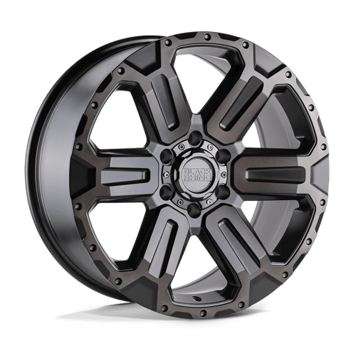 Black Rhino Hard Alloys | WANAKA | Matte Gunmetal W/ Brushed Face & Gunmetal Tint | 18X9 | 6X139.7 | 12mm/5.47" | 1890WKA126140G12