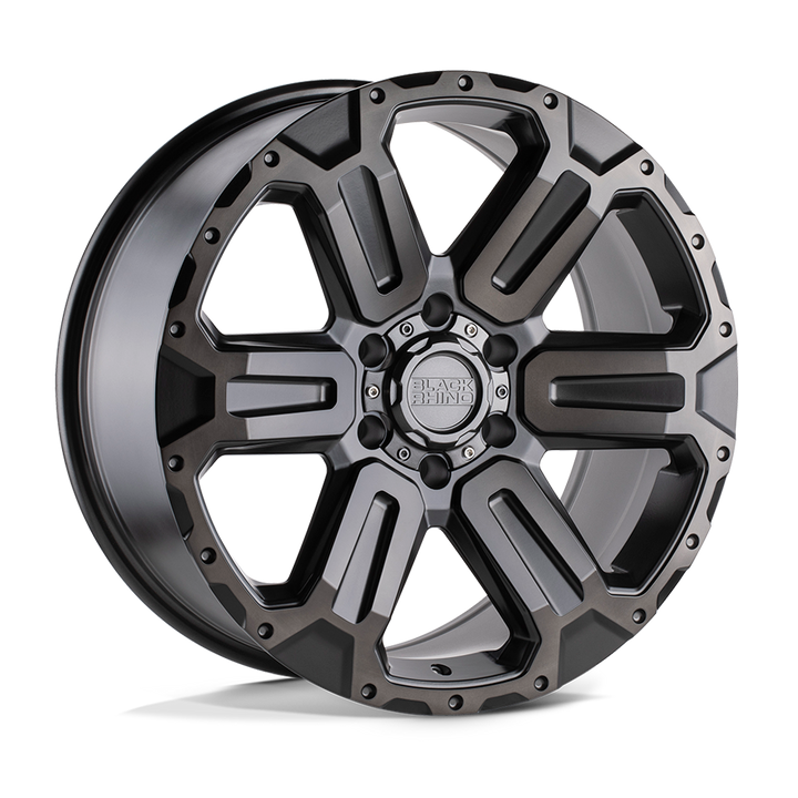 Black Rhino Hard Alloys | WANAKA | Matte Gunmetal W/ Brushed Face & Gunmetal Tint | 20X9 | 6X139.7 | 12mm/5.47" | 2090WKA126140G12