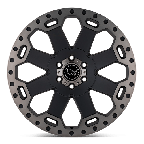 Black Rhino Hard Alloys | WARLORD | Matte Black W/ Machined Dark Tint | 17X8 | 5X114.3 | 35mm/5.88" | 1780WAR355114M76