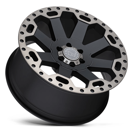 Black Rhino Hard Alloys | WARLORD | Matte Black W/ Machined Dark Tint | 17X9 | 8X170 | 12mm/5.47" | 1790WAR128170M25