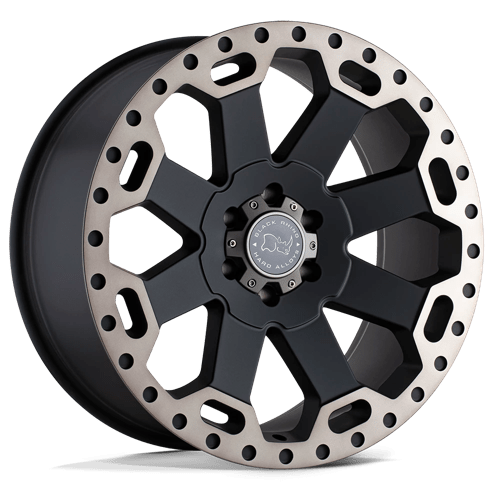Black Rhino Hard Alloys | WARLORD | Matte Black W/ Machined Dark Tint | 17X9 | 8X170 | 12mm/5.47" | 1790WAR128170M25