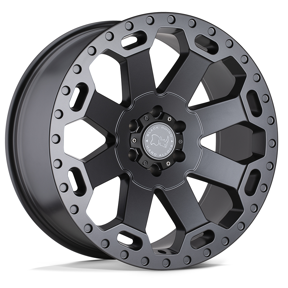 Black Rhino Hard Alloys | WARLORD | Matte Gunmetal | 18X9 | 8X170 | 12mm/5.47" | 1890WAR128170G25