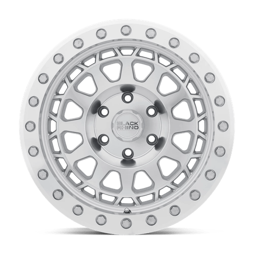 Black Rhino Hard Alloys | PRIMM | Silver W/ Mirror Face & Machined Ring | 17X9 | 6X139.7 | 0mm/5" | 1790PRM006140S12