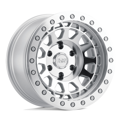 Black Rhino Hard Alloys | PRIMM | Silver W/ Mirror Face & Machined Ring | 17X9 | 6X139.7 | 0mm/5" | 1790PRM006140S12