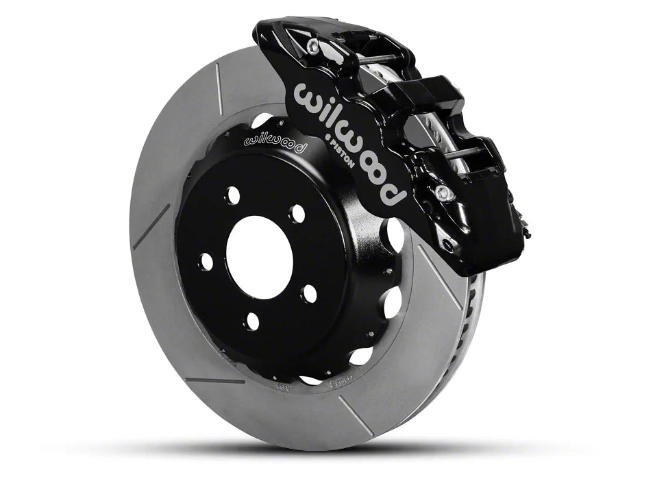 Wilwood AERO6 Front Big Brake Kit with 14-Inch Slotted Rotors, Black Calipers - 2015-2023 Ford Mustang