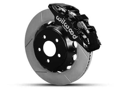 Wilwood AERO6 Front Big Brake Kit with 14-Inch Slotted Rotors, Black Calipers - 2015-2023 Ford Mustang