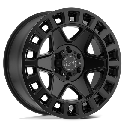 Black Rhino Hard Alloys | YORK | Matte Black | 17X9 | 6X139.7 | -12mm/4.53" | 1790YRK-26140M12